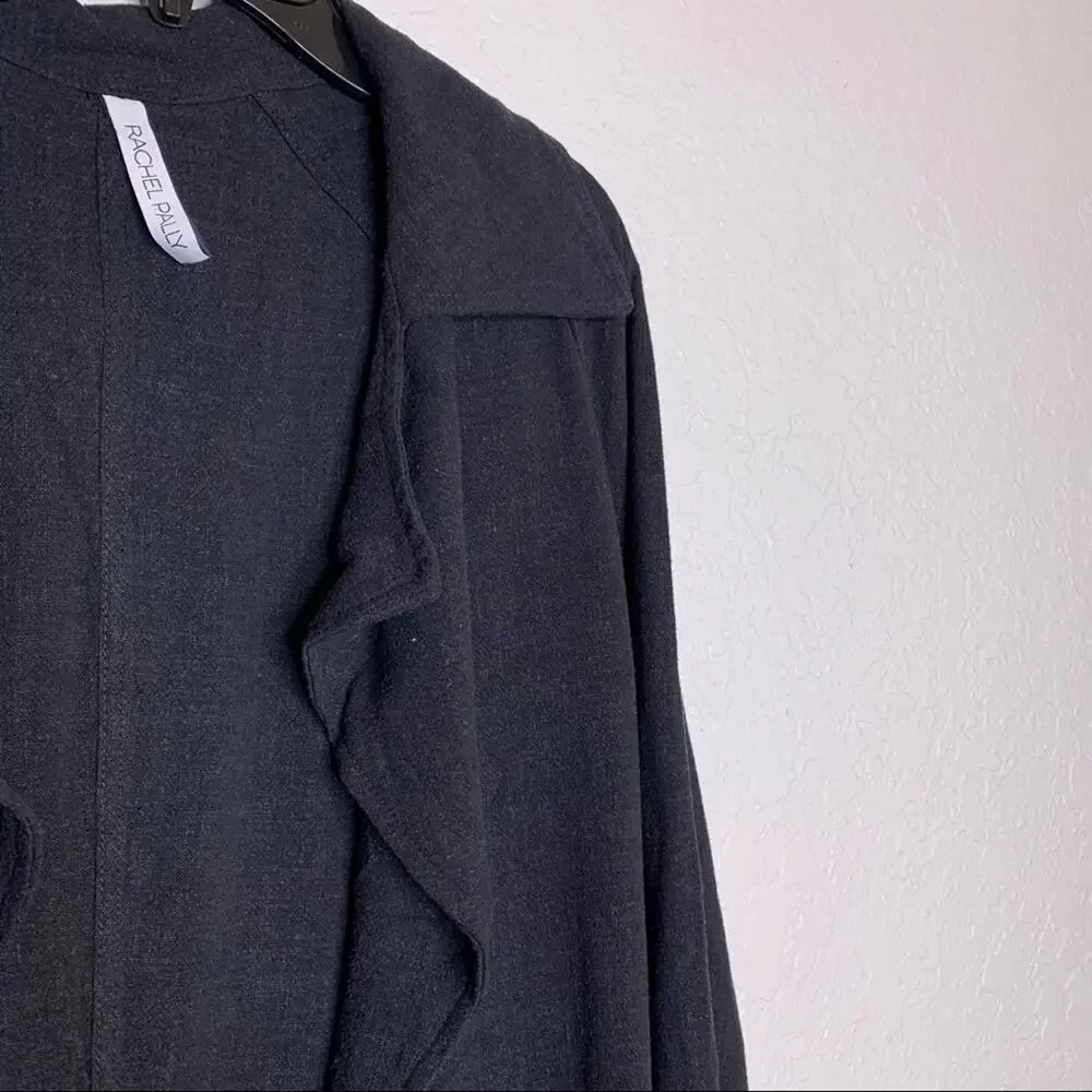 Rachel Pally black linen blend duster jacket size Small